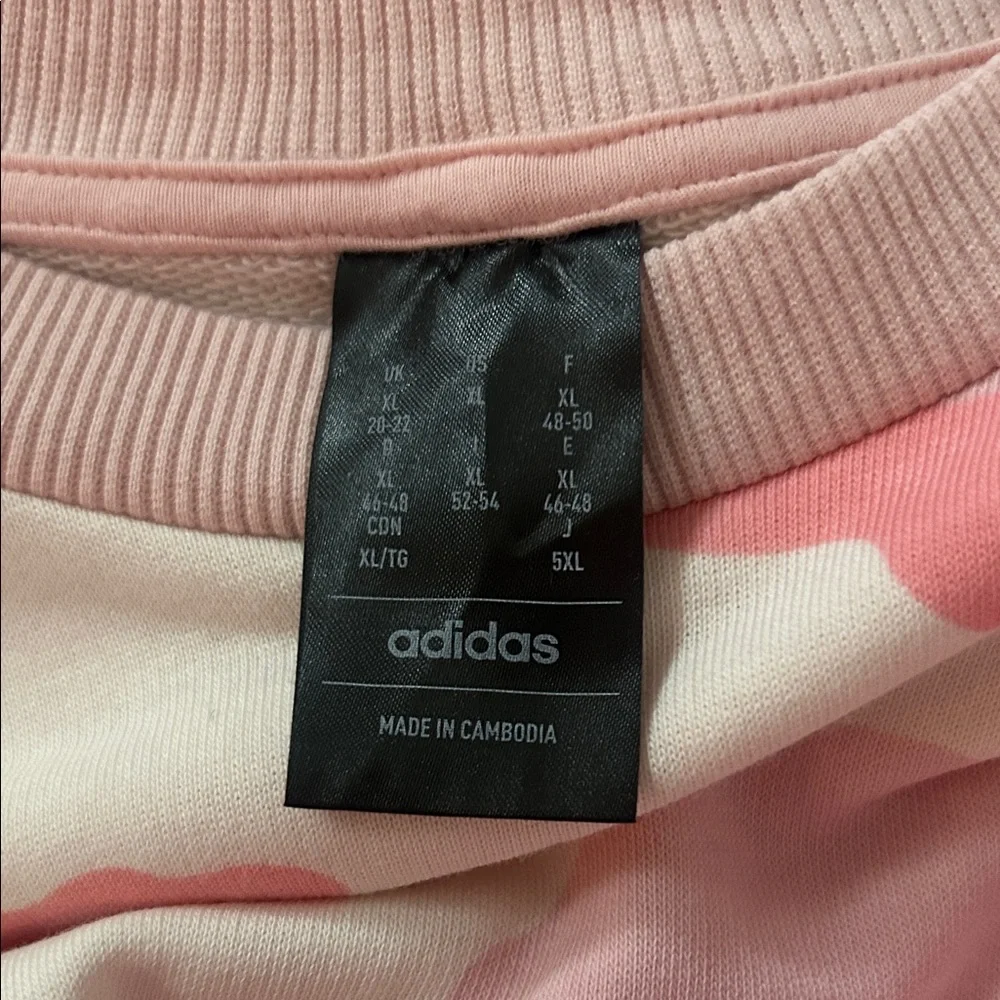 adidas Pink & White Camo Sweatshirt - Picture 2 of 2